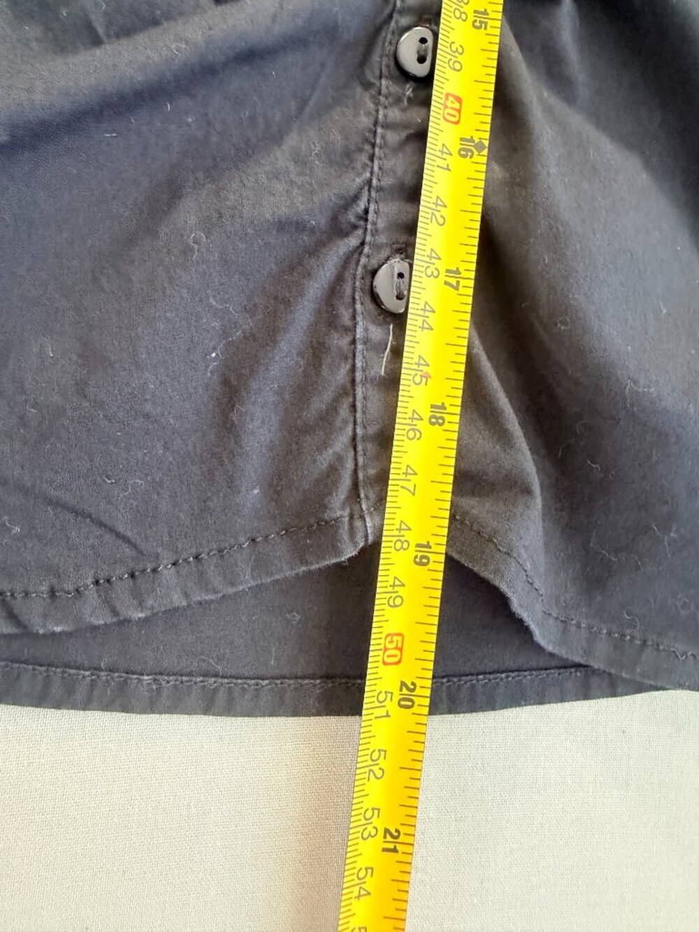 Cotton On Black Ruched Crop Button Front Blouse Top Size US 12 AU 16 - Picture 6 of 7